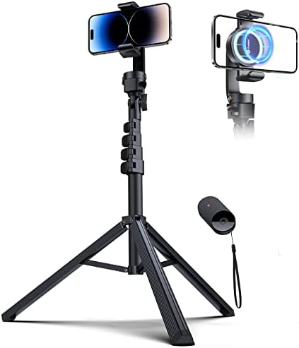 [2023 Newest] andobil Tripod for iPhone Stand with Remote [Redefined Phone Tripod] [Stable and Portable] for iPhone Compatible with Magsafe Series iPhone 14 Pro Max 13 12 Samsung S22 23/Camera/GoPro
