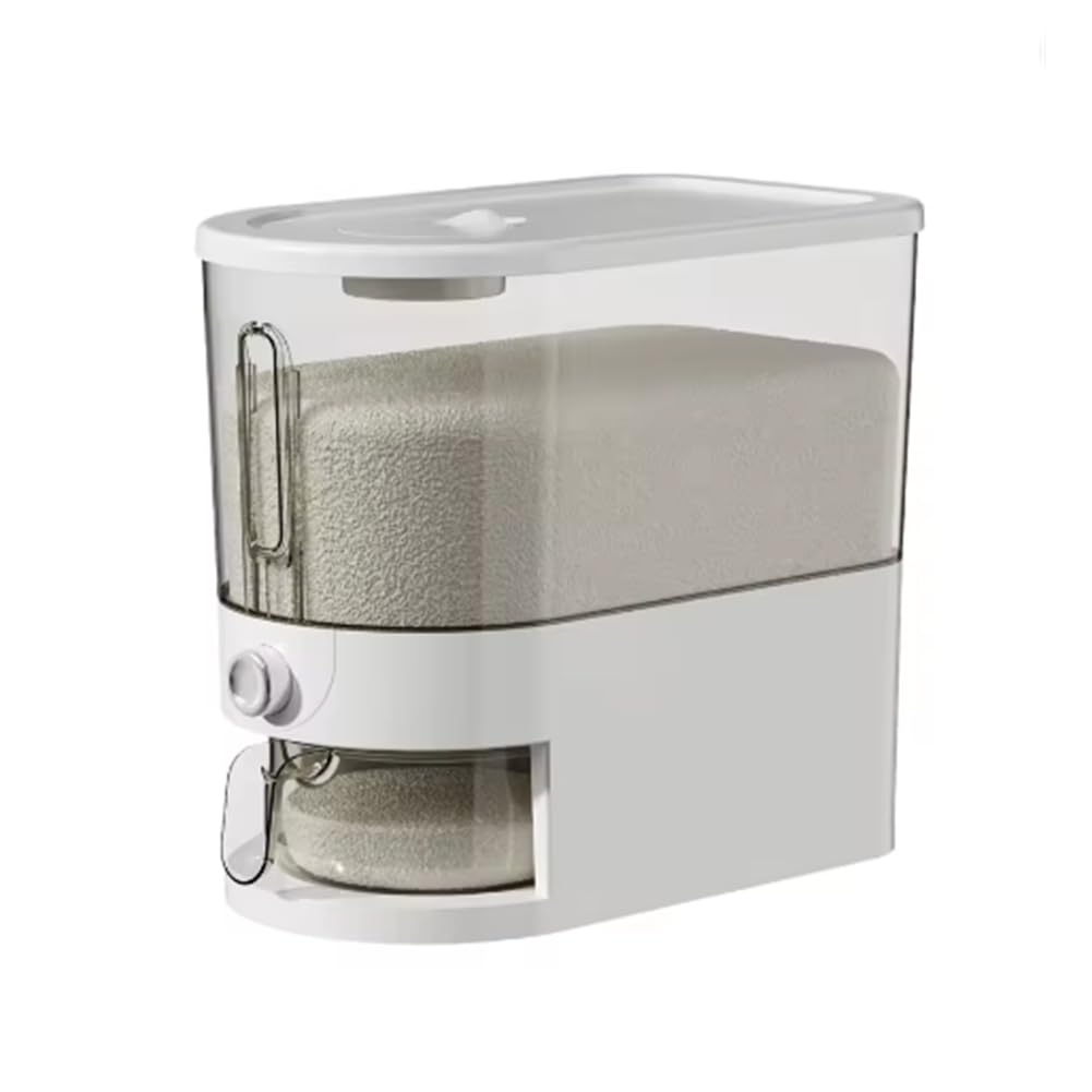 Hndhbfgrt Automatic Rice Dispenser 10KG Large Capacity Grains Storage Container Insect Proof Sealed Keep Dry