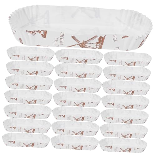 PartyKindom 100Pcs Hot Dog Holders Grease Paper Hot Dog Trays with Designs Snack Containers for Parties and Outdoor Events