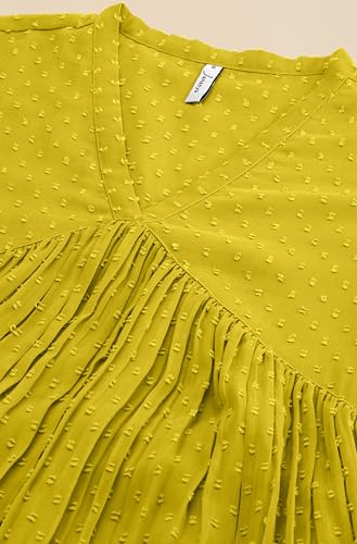 Image of Janasya Women's Dobby Chiffon Self Design Flared Kurta