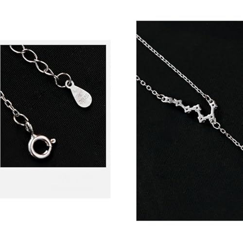 Pendentif céleste en argent S925 avec chaîne ras du cou moderne - 3