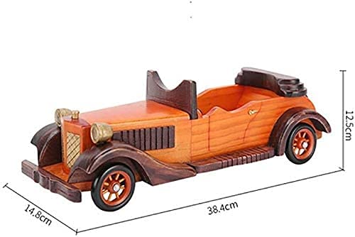 Soporte para botellas estilo auto clásico vintage de madera miniatura 2