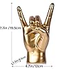 QIANLING 7.7" Gold Resin Rock On Hand Gesture Statue - Rock Culture Music Lovers' Decorative Tabletop Sculpture for Bookshelf, Desk & Mantel Decor in Home or Office, Modern Symbolic Figurine #1