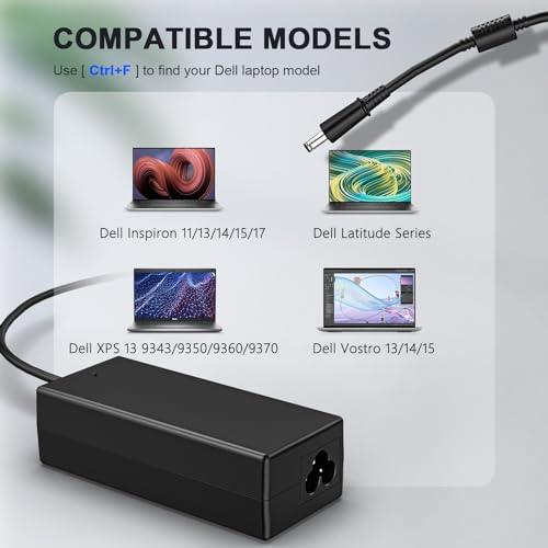 Govvep 45W Laptop Charger Compatible with Dell Inspiron 15 3000 5000 Inspiron 11 13 14 17 Series 3147 3168 5378 7348 7352 7353 7378 Power Supply Cord by Govvep - Image 6