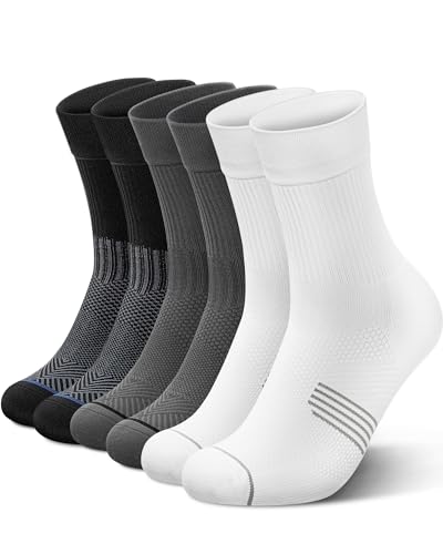 PAPLUS Running Compression Crew Socks (3 Pairs)