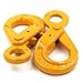 2-Pack G80 Eye Hooks with Self-Lock Latch, 2400lbs WLL (9600 lbs Breaking Force) - Heavy Duty Slip Hooks 1.12T for Hoisting, Rigging, Towing, and Trailer Transport
