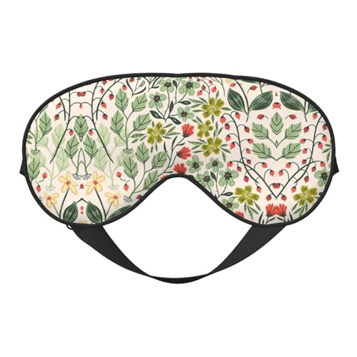 美しい花の睡眠マスク、睡眠用アイマスク、完全に調節可能なストラップアイカバー レディース/メンズ