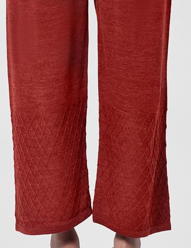 Image of Aurelia Women's Orange Ankle Length Straight Winter Palazzo