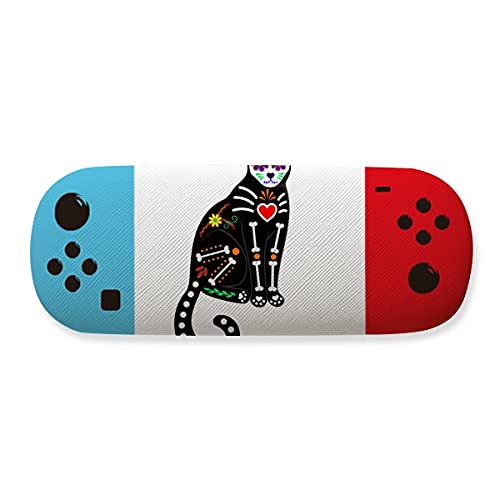Étui pour lunettes chat noir et cœur pour votre sac lors d'Halloween
