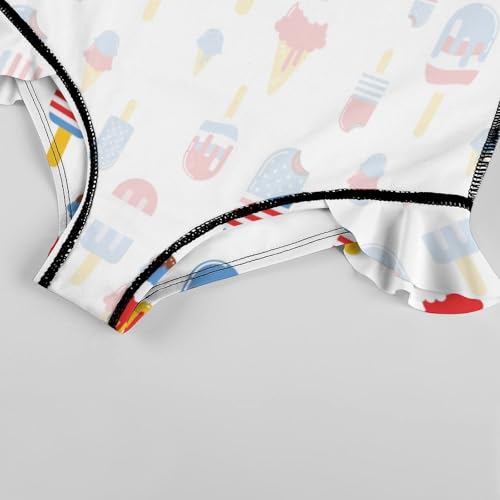Image of Girls One Piece Swimsuit Lovely Cute Animals Ruffles Swimwear Bathing Suits 3-12 Years