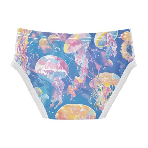 KLL Colorful Jellyfish Little Boys Cotton Briefs Cute Undies2