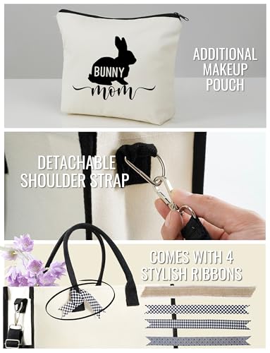 Bolso Tote Bunny para mujer y niñas con cierre y correa miniatura 5