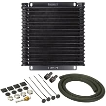 Derale 13614 Series 9000 Plate and Fin Transmission Oil Cooler,Black