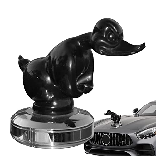 Angry Duck Hood Ornament, Death Proof Duck Black Convoy Duck Hood Ornament, Bar Pub Club Wall Decor, Front Hood Car Sticker, Car Decoration Accessories #TOP4
