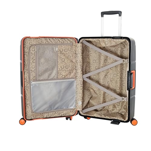 American Tourister Circurity+ 68 CM 8 Wheel with 3 Point TSA Lock Trolley Bag for Travel | Small Polypropelene Suitcase with TSA Lock, Double Wheels & Flexi Packing Straps for Men & Women - Black 3 41cKoqHvbBL