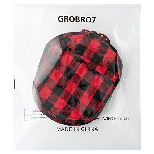 Grobro7 5Pcs Pot Holder With Pockets Black And Red Cotton Plaid Oval Potholder Heat Resistant Hot Pad Machine Washable Oven Mitt Multipurpose Potholders For Kitchen Baking Cooking Grilling 10 X 8 In #TOP6