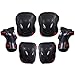 Selighting Protections de Skateboard Kneepads Genouillère Coudières Protège Poignet Sport Equipement Patinage 6 PCS pour enfants adulte (S, Rouge)