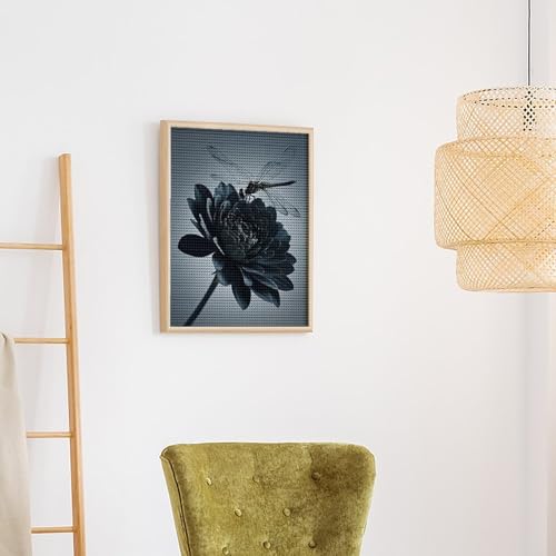 Peinture diamant fleurs et libellule 40x50 cm Kit 5D - 6