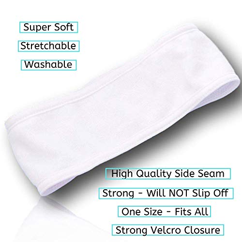 image for Gold Cosmetics & Supplies (3 Pieces) Facial Spa Headband - Stretch Ter