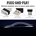 Sylvil 2 PCS USB LED Car Interior Atmosphere Lamp, Portable Mini LED Night Light, Plug-in USB Interface Trunk Ambient Lighting Kit, Universal Interior Car Accessories (Green)