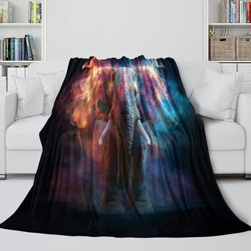 Couverture éléphant 3D lavable en machine lit microfibre 150x200 - 6