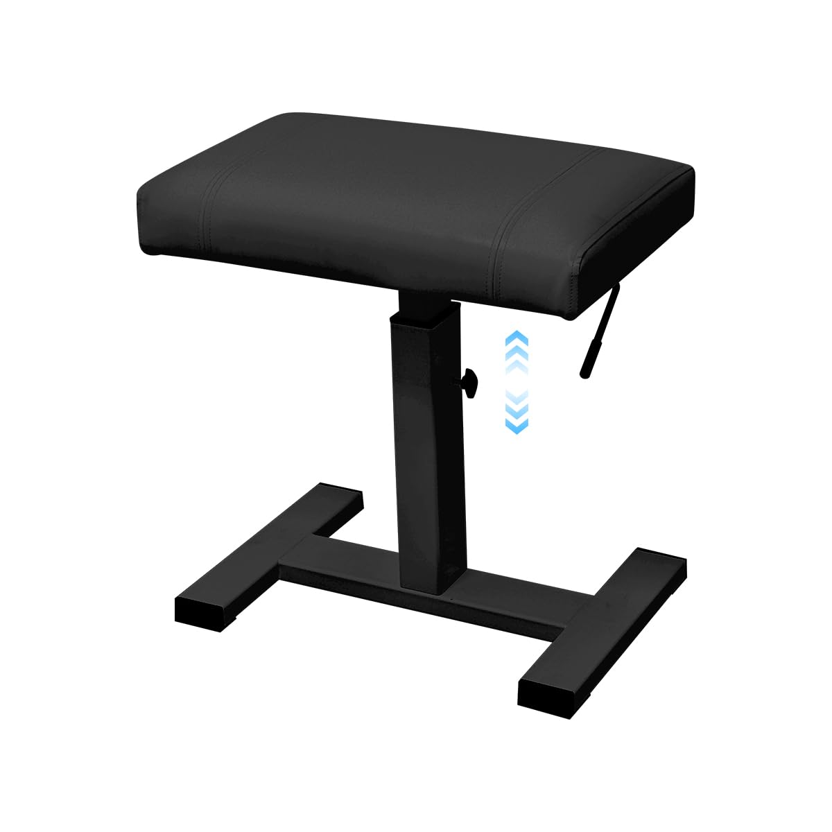 lumizone Height Adjustable Piano Bench 19.3" x 12.2" Seat Hydraulic Lifting Keyboard Bench PU Leather Keyboard Chair Heavy Duty Piano Stool with