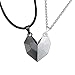 Collana Magnetica Coppia, 2pcs Collana Coppia Bianco Nero Collane Amore Set Collana Calamita Coppia Collana Puzzle Coppia Collana Coppia Calamita Collana Cuori Coppia Per Moglie Fidanzata
