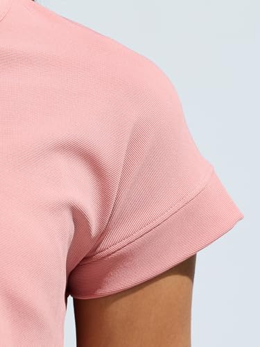 Image of Women's High Low Top with Chest Logo Print