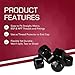 MOCAP Black Round Vinyl Caps - Thread Protector Caps for Pipes, Tubes, Chairs, Tables & More - Flexible Vinyl Plastic End Cap for Home and Industrial Use - Made in USA (0.687