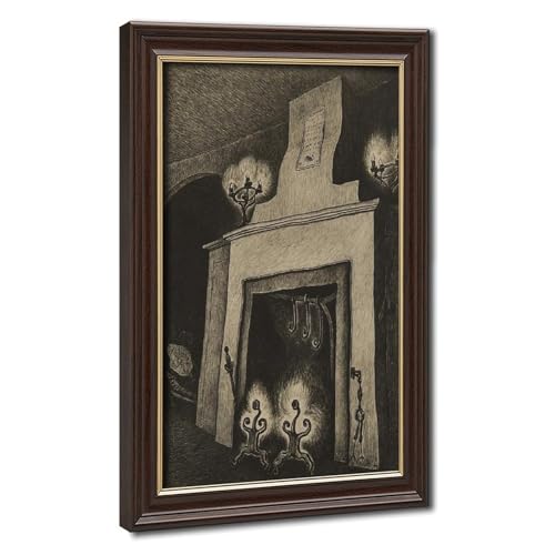 Poster Fireplace Wanda Gag Impression sur toile déco murale 20x30 cm