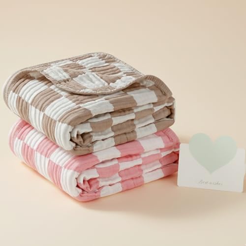 Image of HardNok Muslin Baby Blanket 2-Pack – Gentle Touch, Always Within Reach, for Peace of Mind.