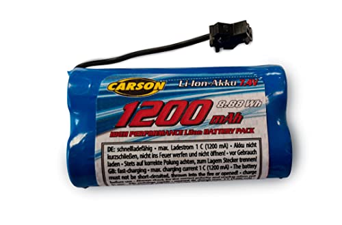 Carson 500608274 7,4V/1200mAh LiION Bella Luisa JST - RC Akku, Ersatzakku, Akku für ferngesteuerte Boote, RC Boot, Akku für RC Modelle, RC Batterie