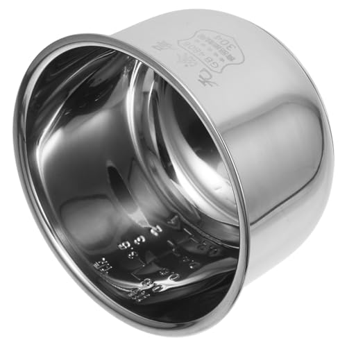 GRADENEVE Olla Interior Inoxidable Cocedor de Arroz Eléctrico de Recipiente Reemplazo Antiadherente Compatible con Varios de Arrocera