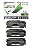 Renewable Toner Remanufactured Toner Cartridge Replacement for HP CF280X ( 3-Pack )