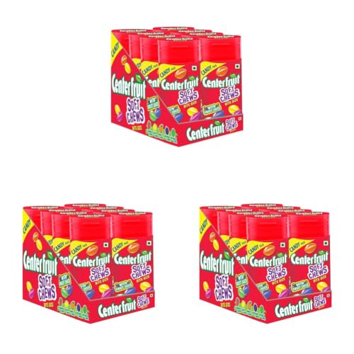 Image of Center Fruit, Soft Chews Bite Size, with Fruit Juice, 264g (8 Units x 33g Each) (Pack of 3)