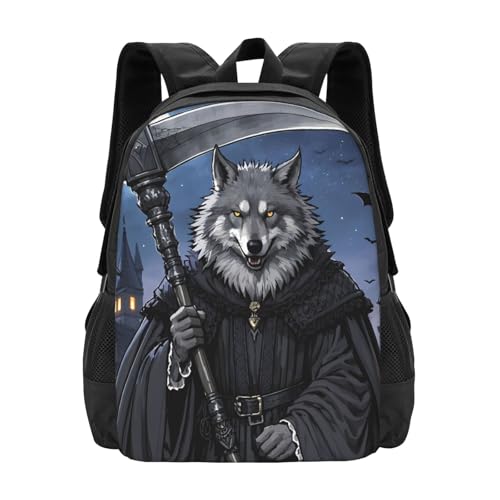 Holloween Wolf Bird Laptop Backpack Fits 15 Inch Laptop Hiking Backpack Backpacks For Computer