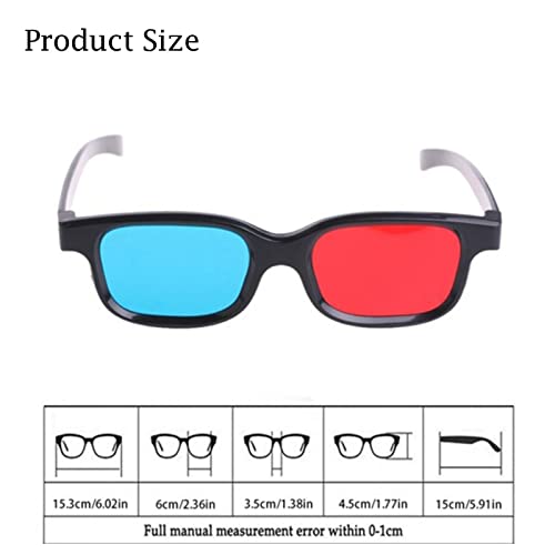 image for TOUMEI Red-Blue 3D Glasses, 3D Viewing Glasses For Viewing 3D Movies/G