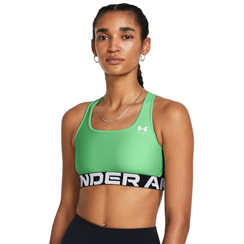 UNDER ARMOUR(アンダーアーマー) スポーツブラ Heatgear Authentics Mid Impact Branded Sports Bra レディース