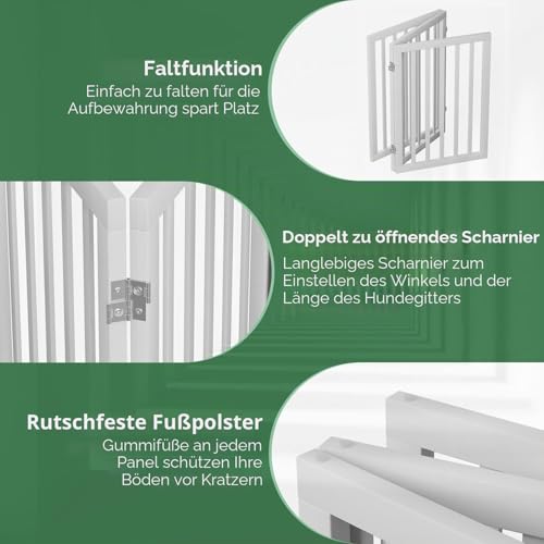 Hundegitter für Türen, Hohes Hundegitter für den Innenbereich, Faltbare Haustiergitter für Türen Schlafzimmer… – Ansicht 3