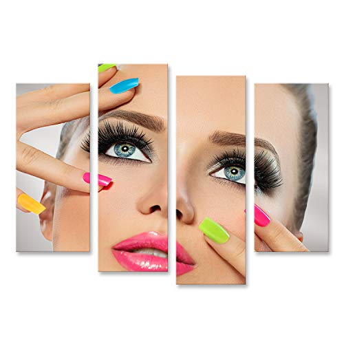 Tableau sur toile visage fille pour embellir mur vide et illuminer pièce sombre