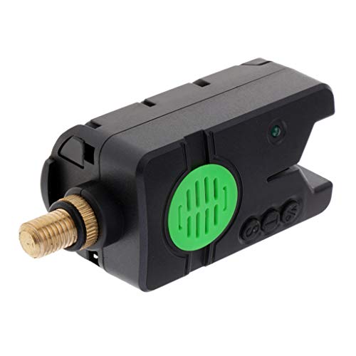 YIJU LED E Som Indicador de Mordida para Pesca de Carpa à Prova D'água Sem Fio - Verde