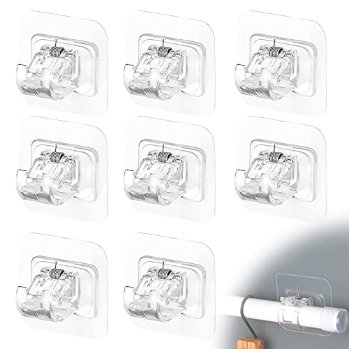 4x Gardinenstangen Halterung Ohne Bohren - Selbstklebend Für Glatte Oberflächen