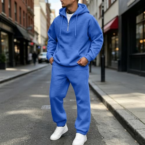 Men Sweatsuits Sets 2 Piece Set Oversized Ligh Weight Work Out Jogging Sets - image 3