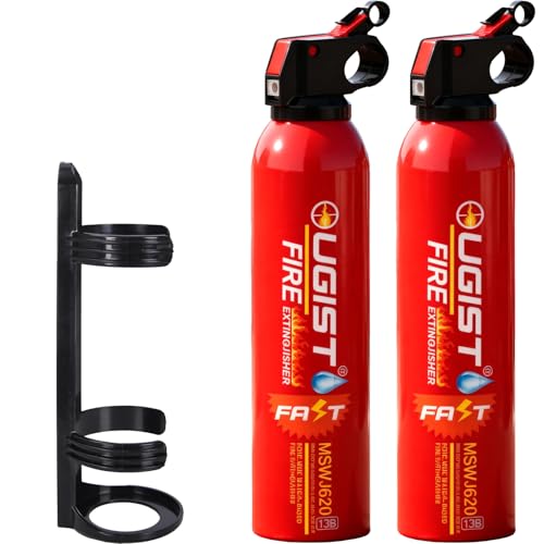 Ougist 2-Pack Fire Extinguishing Spray for Home Kitchen Car Boats and Office Small Portable 620ml ABC Water-Based Extinguishinger Compact Design for Emergency Safety