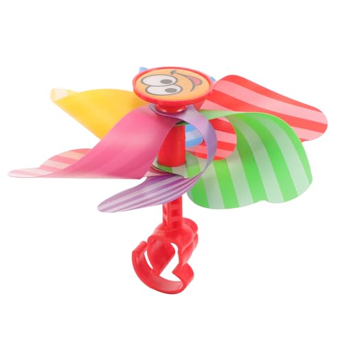 BESTonZON Kinderfahrrad Windmühle Drehbar Bunte Kunststoff Windrad Fahrradlenker Dekoration für Kinderfahrräder und Roller Fahrspaß Zubehör