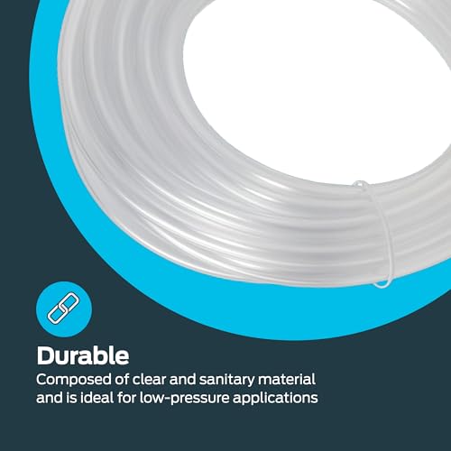 Image of Eastman 5 /8 Inch ID (3 /4 Inch OD) PVC Clear Vinyl Tubing, 10 Foot Length, 98570 (Pack of 8)