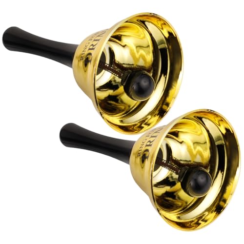 Sosoport Campanello da Tavolo in Metallo Vintage 2 Pezzi Campanello di Chiamata per Bar e Ristorante Impugnatura Ergonomica Portatile per Uso Domestico e Ufficio