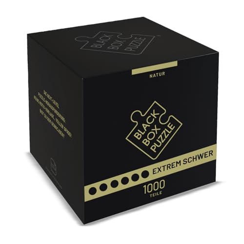 Black Box Puzzle 1000 Teile - Blackbox Puzzel mit Überraschungs-Motiv ohne Vorlage schweres Puzzle Erwachsene anspruchsvoll Puzzle-Box Natur (2025)