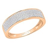 Dazzlingrock Collection Alianza de boda para hombre con diamantes blancos redondos de 0,35 quilates, 1/3 quilates, en piedras preciosas y en oro de 18 K