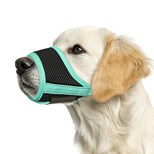 image for HEELE Dog Muzzle,Soft Nylon Muzzle Anti Biting Barking Chewing,Air Mes